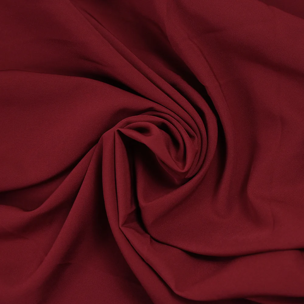 CrĂȘpe de polyester lourd Madeleine bordeaux - Image 2