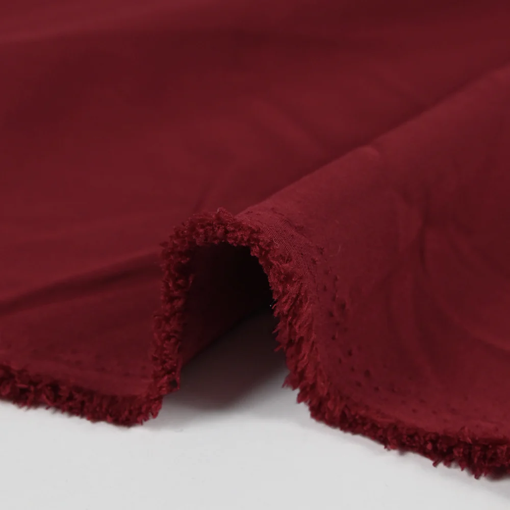 CrĂȘpe de polyester lourd Madeleine bordeaux - Image 5