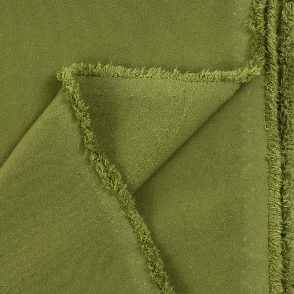 CrĂȘpe de polyester lourd Madeleine kaki - Image 4