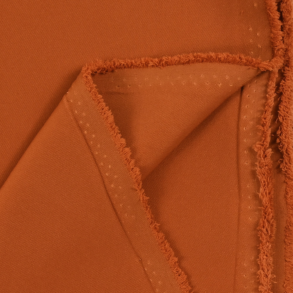 CrĂȘpe de polyester lourd Madeleine orange brĂ»lĂ© - Image 4