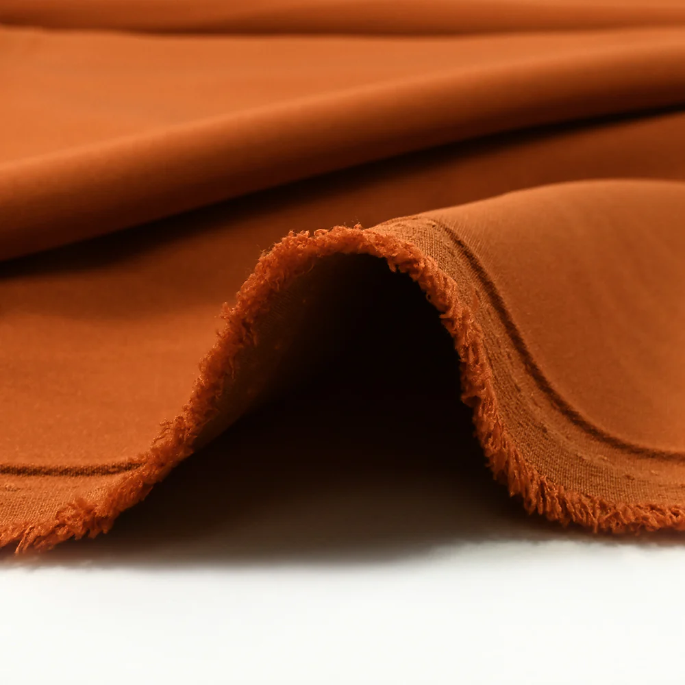 CrĂȘpe de polyester lourd Madeleine orange brĂ»lĂ© - Image 5