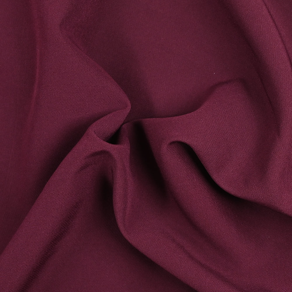 Crêpe de polyester lourd Madeleine prune - Image 3