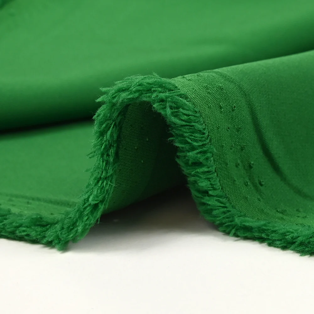 CrĂȘpe de polyester lourd Madeleine vert prairie - Image 5