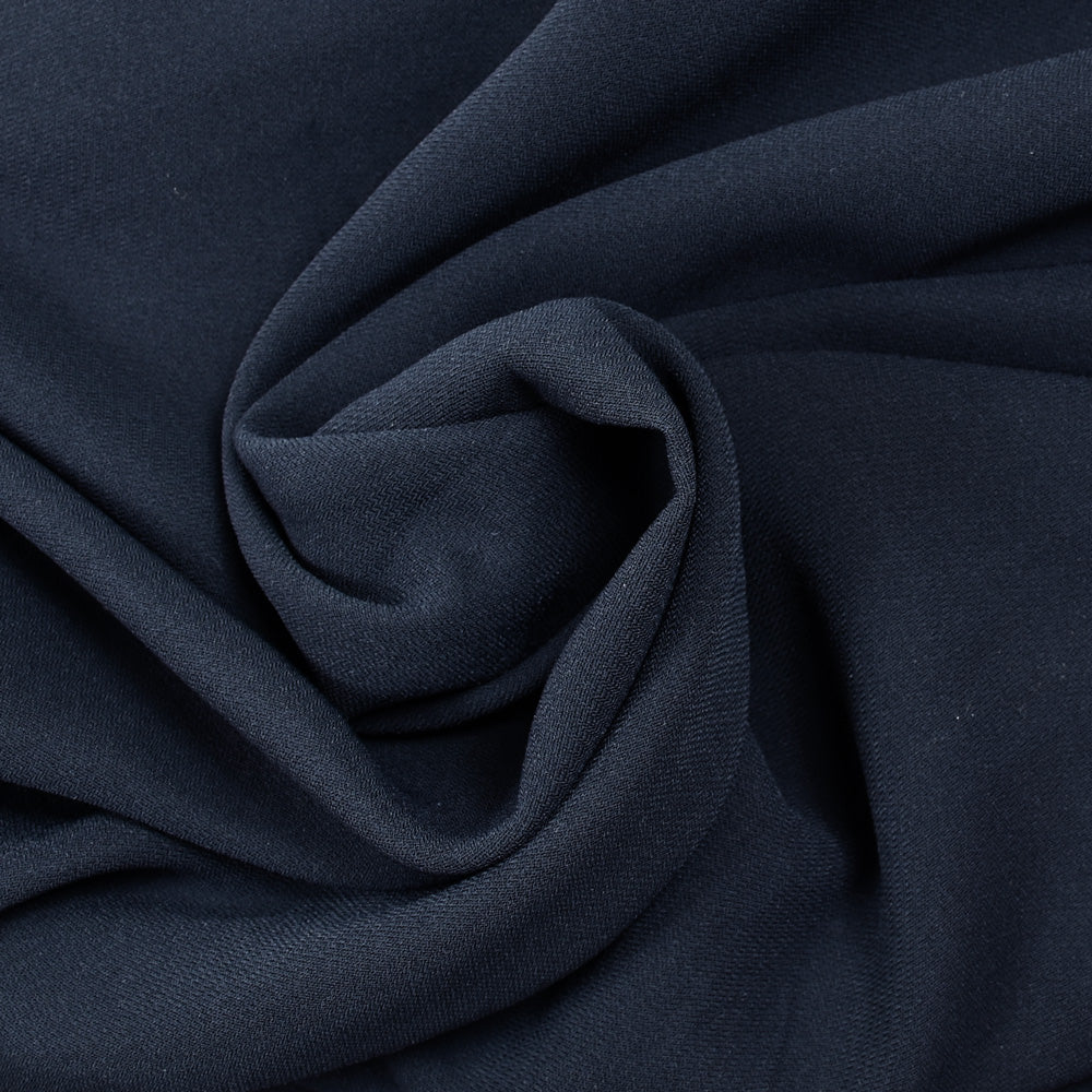 Crêpe de polyester marine - Image 2