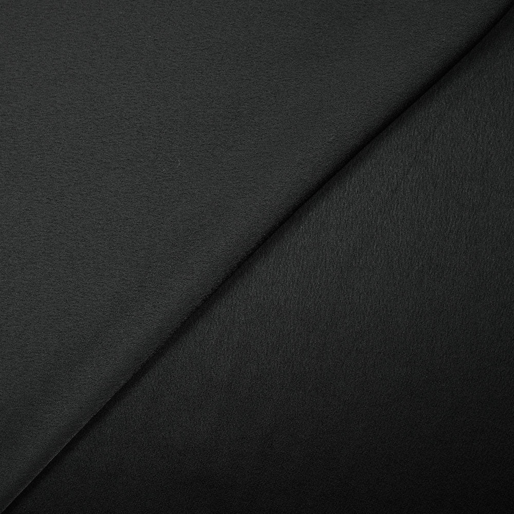 Crêpe de polyester satiné noir carbone