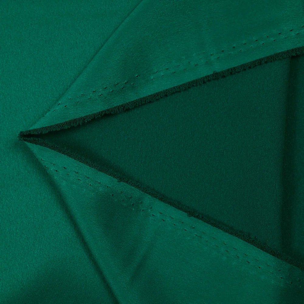 Crêpe de polyester satiné vert émeraude - Image 3