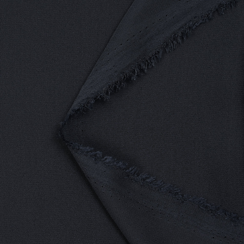 Crêpe georgette polyester bleu nuit - Image 3