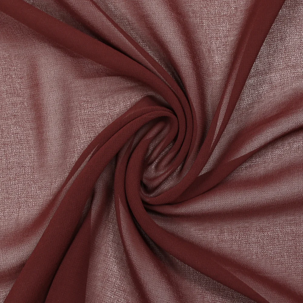 Crêpe georgette polyester bordeaux - Image 2