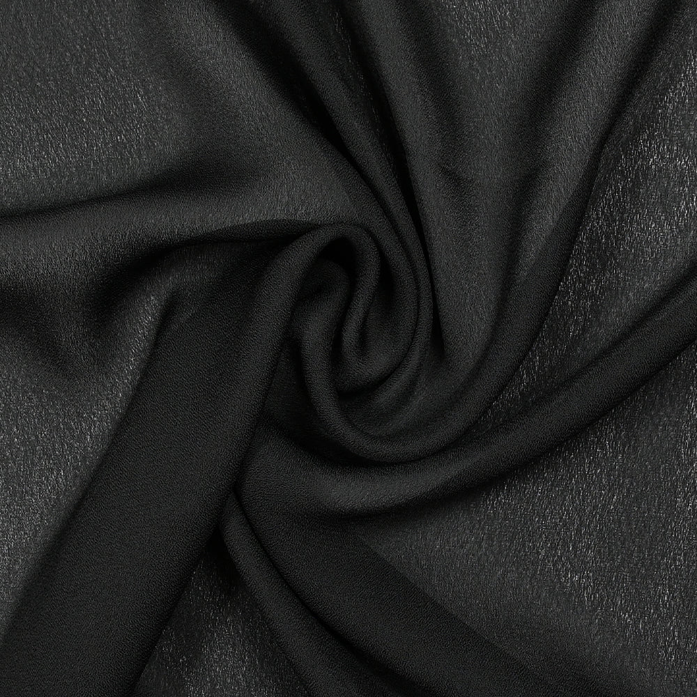 CrĂȘpe georgette polyester charbon - Image 2