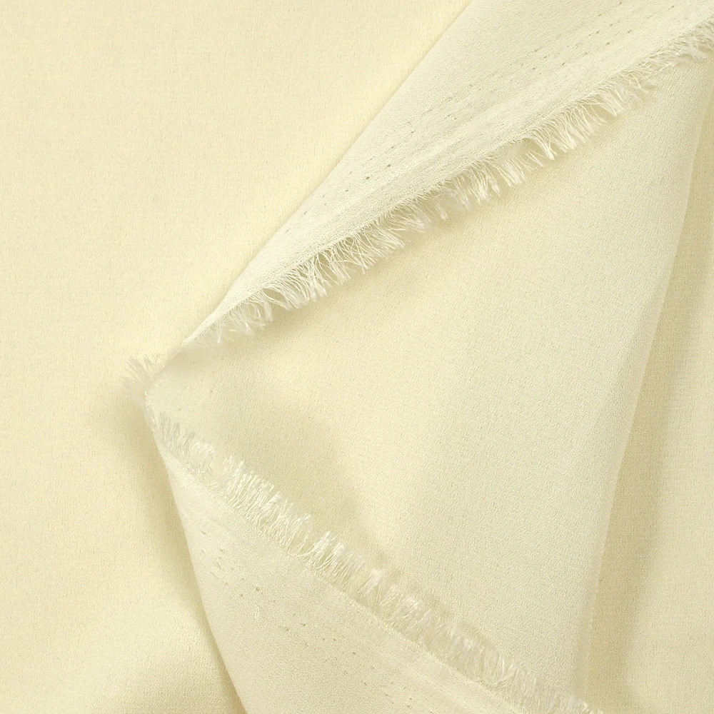 CrĂȘpe georgette polyester ivoire - Image 4
