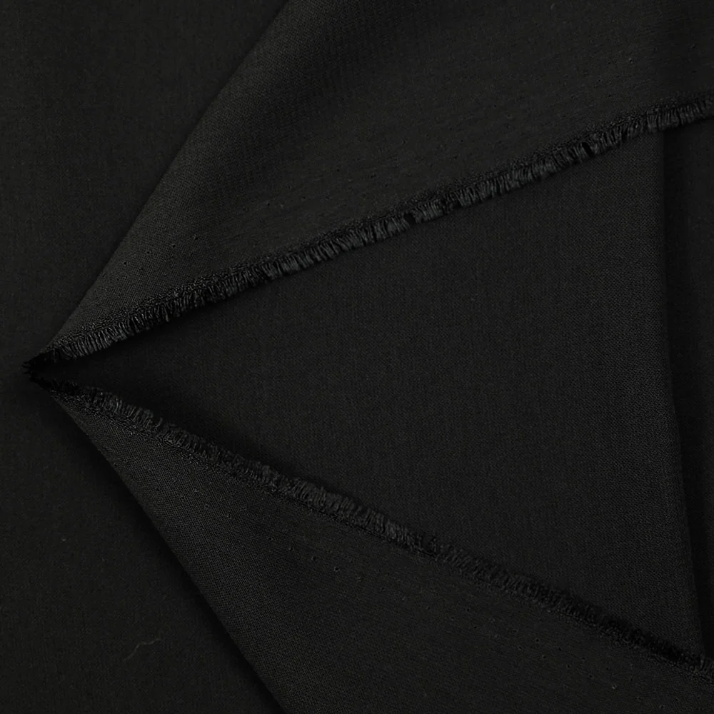 Crêpe georgette polyester noir - Image 3