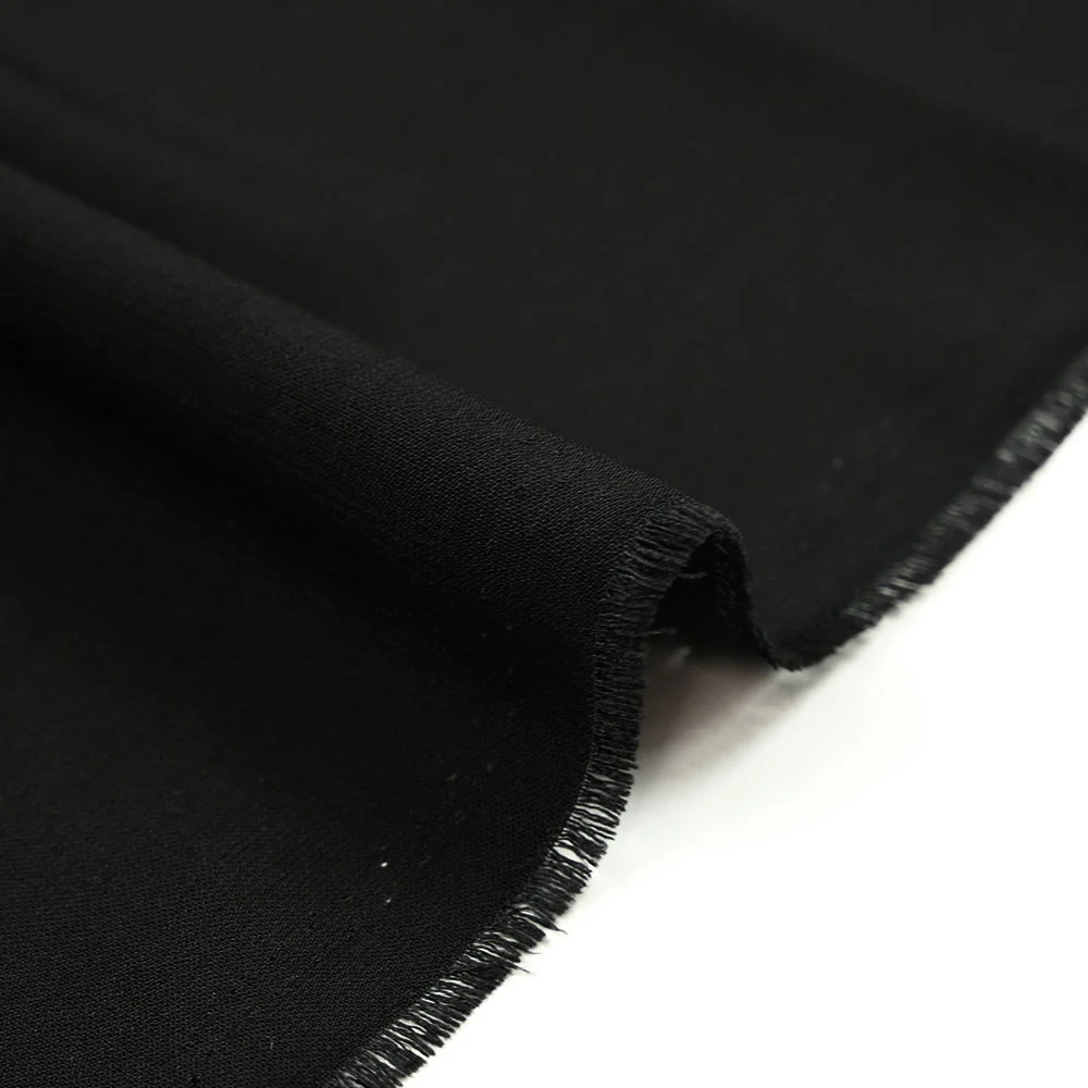 Crêpe georgette polyester noir - Image 4