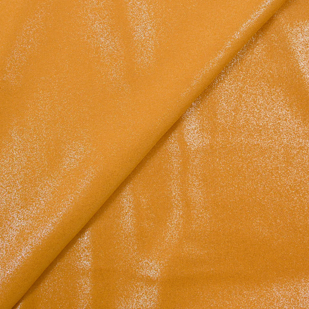 CrĂȘpe irisĂ© polyester ocre foncĂ©