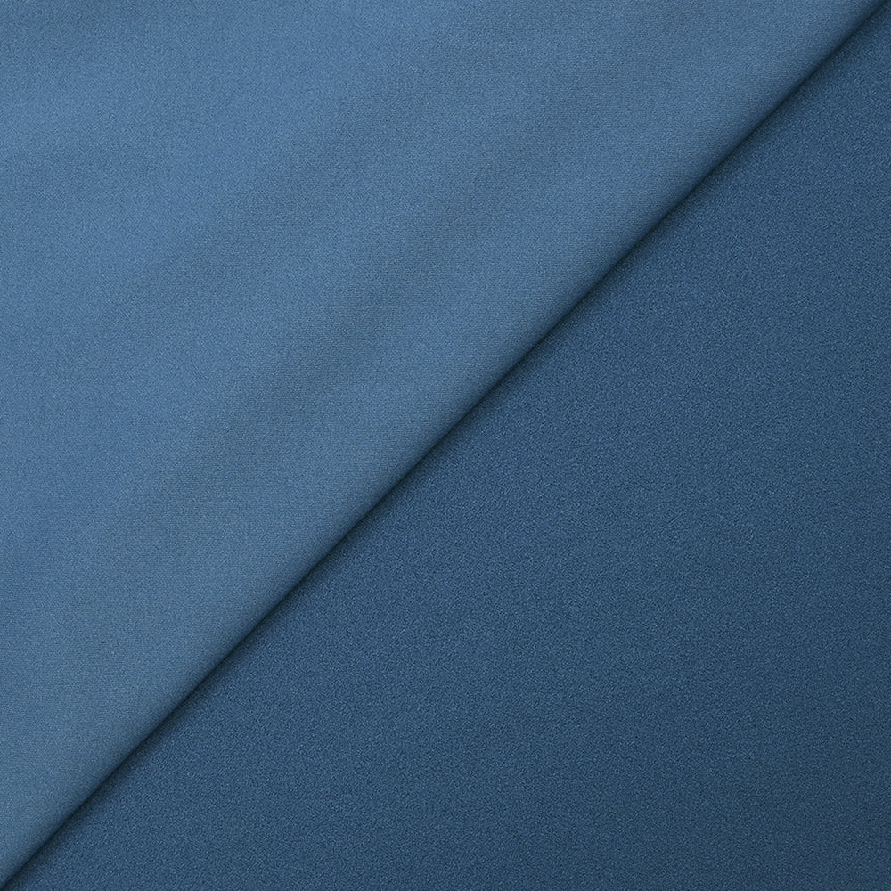 CrĂŞpe jersey de polyester bleu barbeau