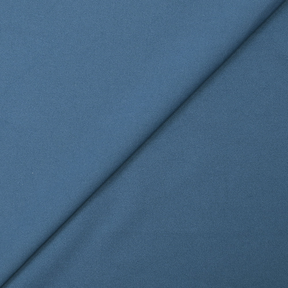 CrĂŞpe jersey de polyester bleu barbeau - Image 3