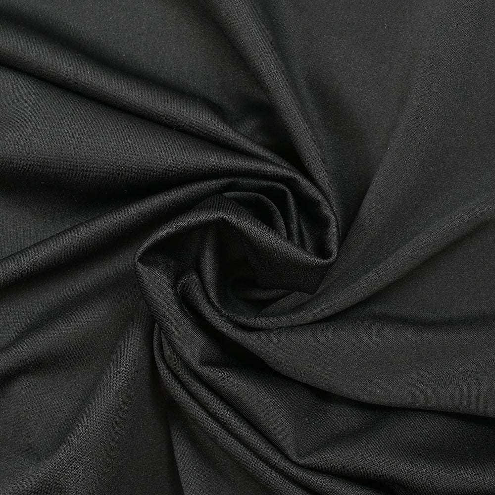 CrĂȘpe jersey de polyester noir - Image 2