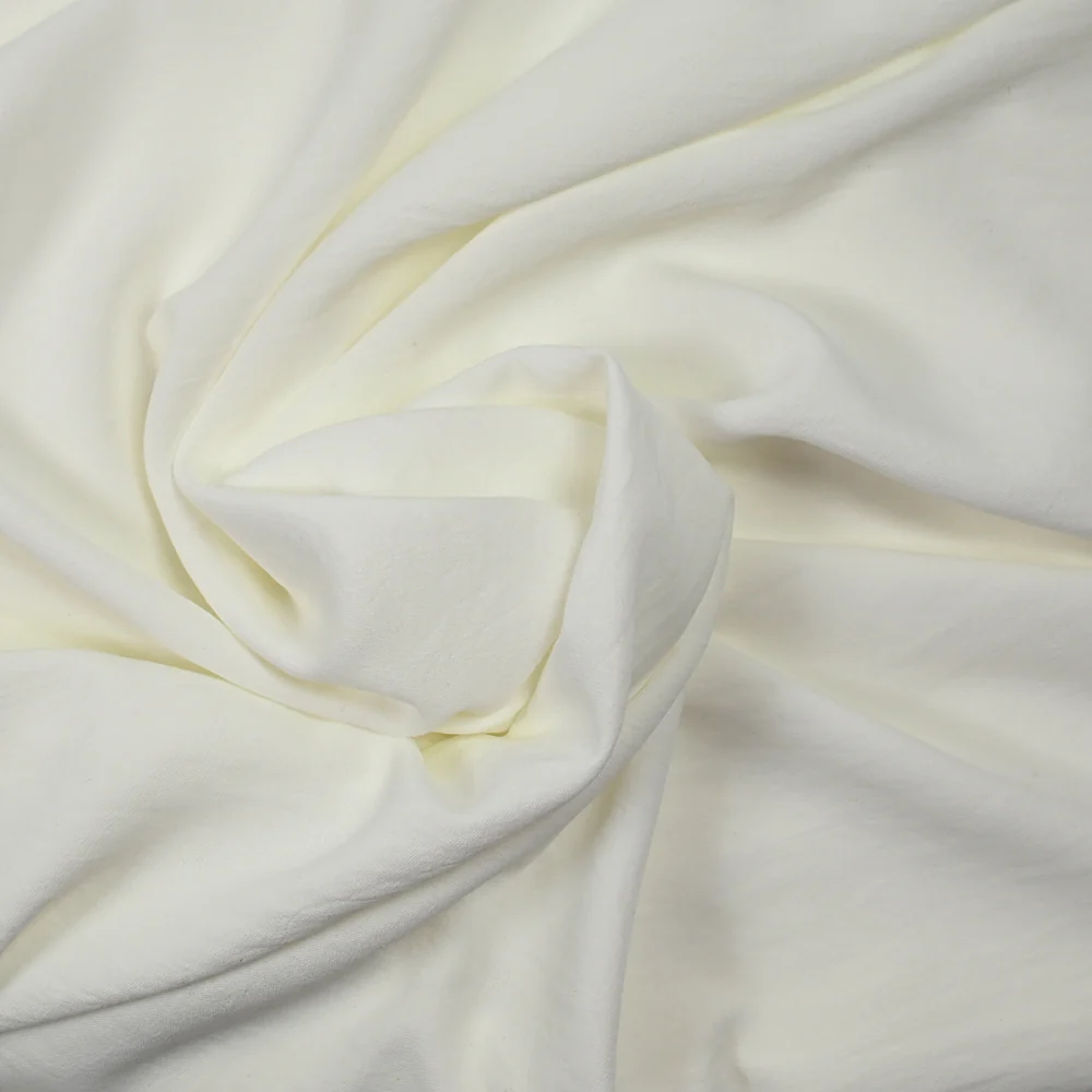 Crêpe polyester blanc cassé - Image 2