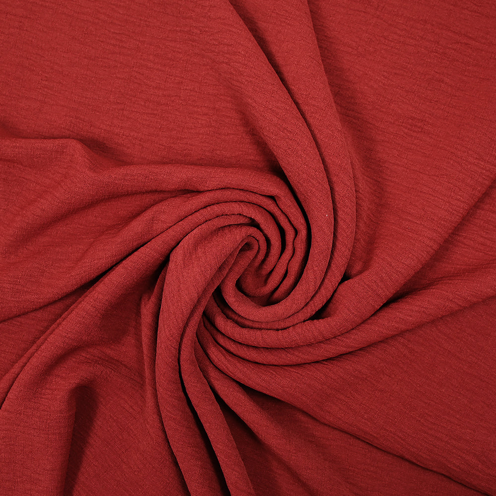 CrĂȘpe polyester texturĂ© fond brique - Image 2
