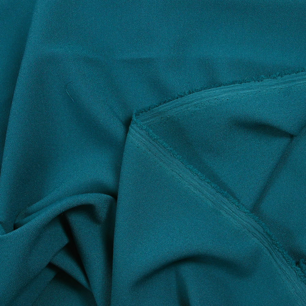 CrĂŞpe polyviscose bleu canard - Image 3
