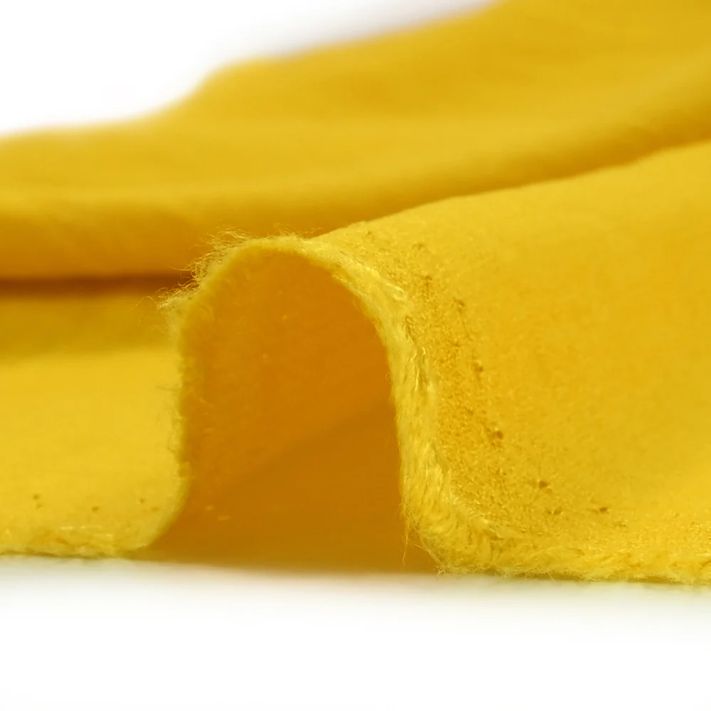 Crêpe polyviscose Lily jaune soleil - Image 5