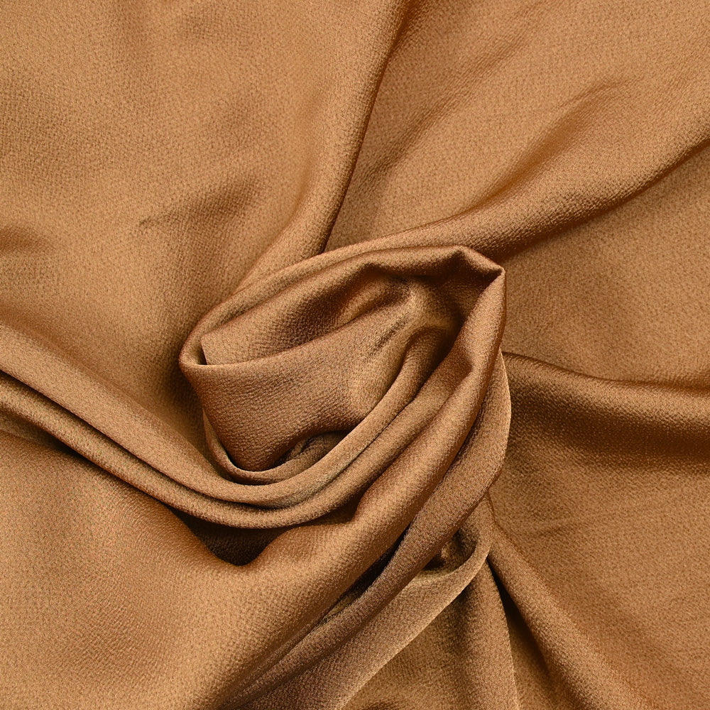 Crêpe satin de polyester mordoré - Image 2