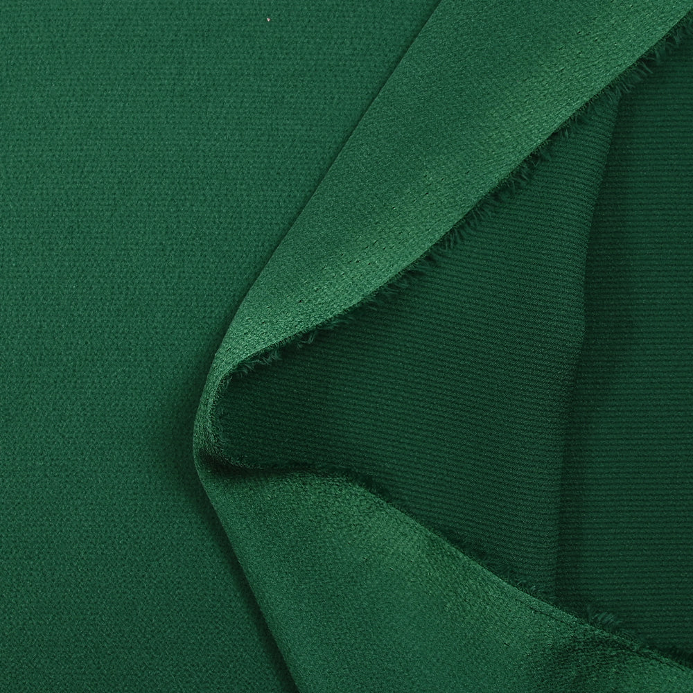 Crêpe satin de polyester vert émeraude - Image 3
