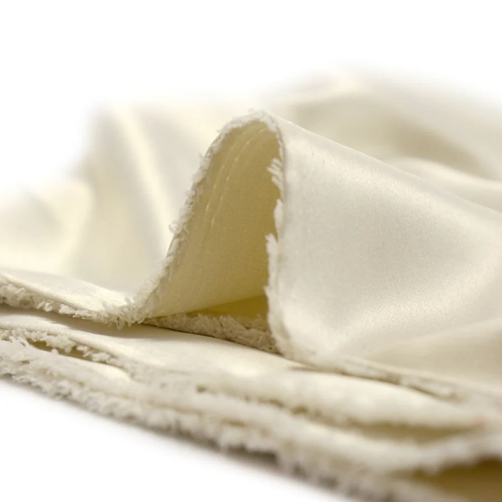 Crêpe satin lourd écru - Image 4