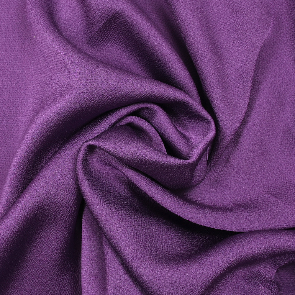 CrĂȘpe satin polyester lĂ©ger violet - Image 2