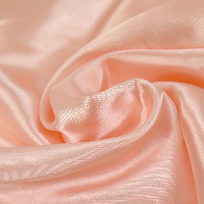 Crêpe satin polyester rose clair - Image 4