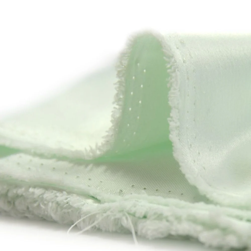 CrĂȘpe satin lourd vert d'eau - Image 4