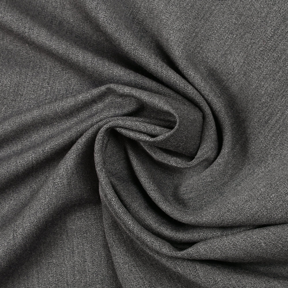 CrĂȘpe sergĂ© polyviscose Camille anthracite - Image 2
