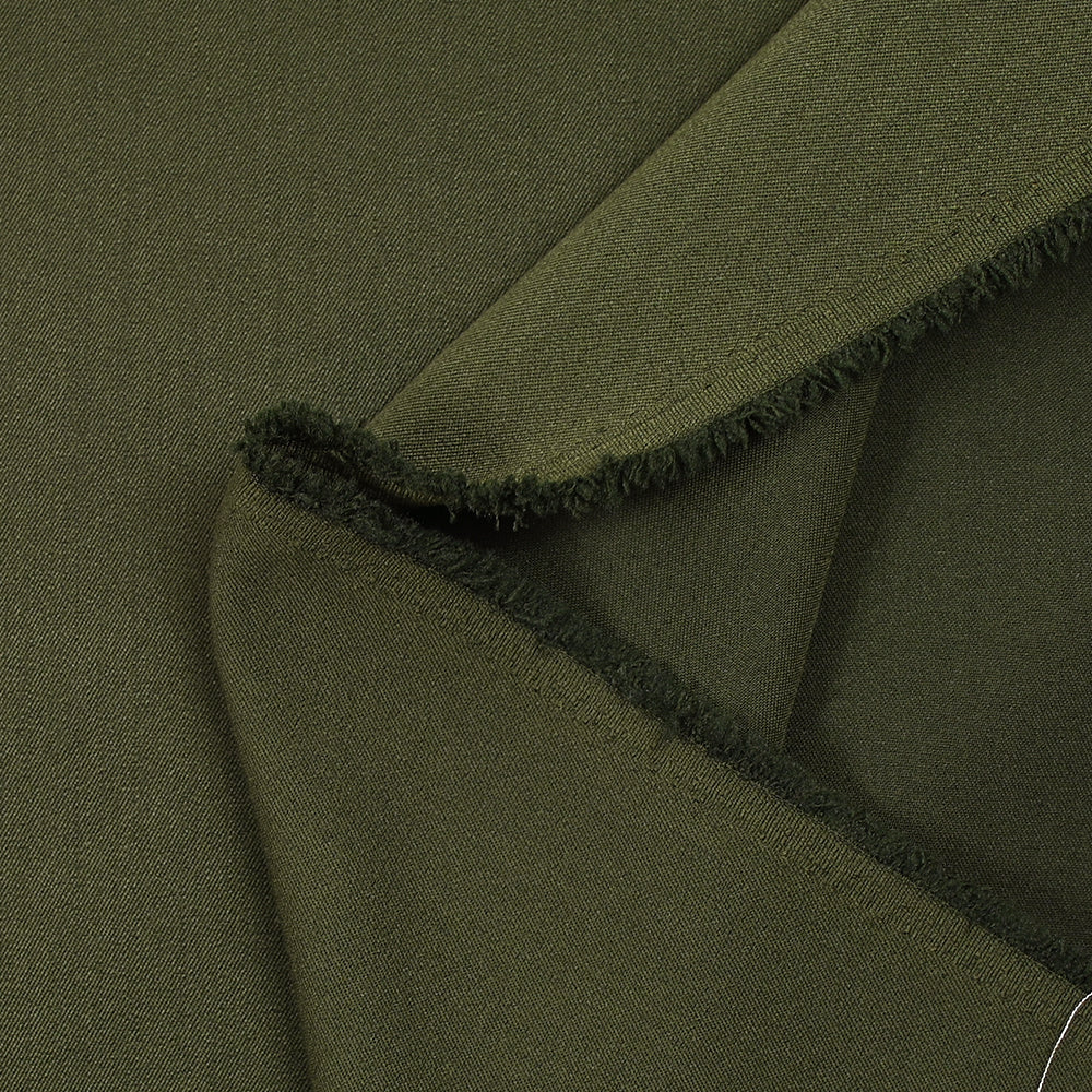 CrĂȘpe sergĂ© polyviscose Camille kaki - Image 3