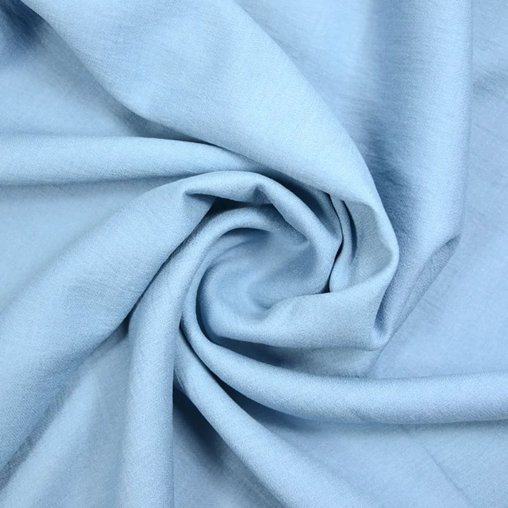 CrĂŞpe viscose Lily bleu barbeau - Image 2