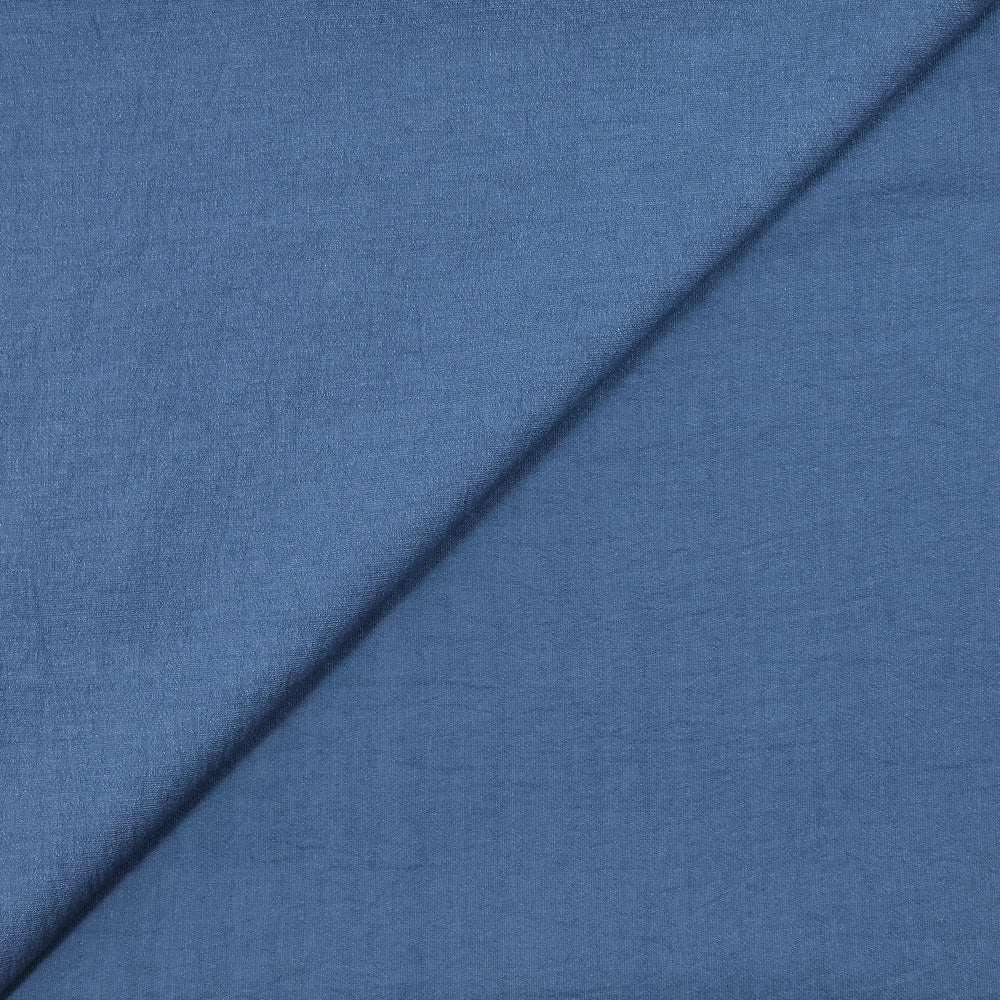 Crêpe viscose Lily bleu charrette