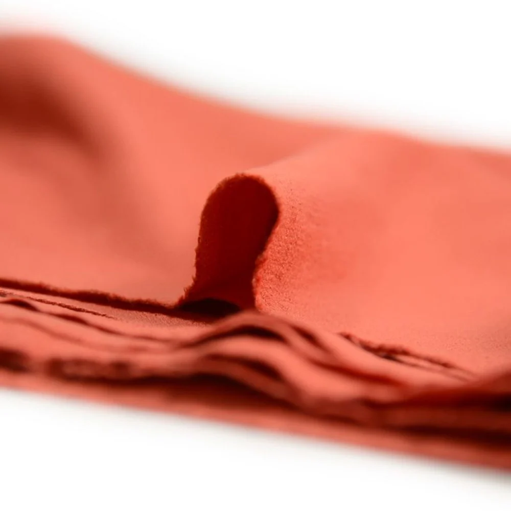 CrĂȘpe viscose Lily orangĂ© saumon - Image 4