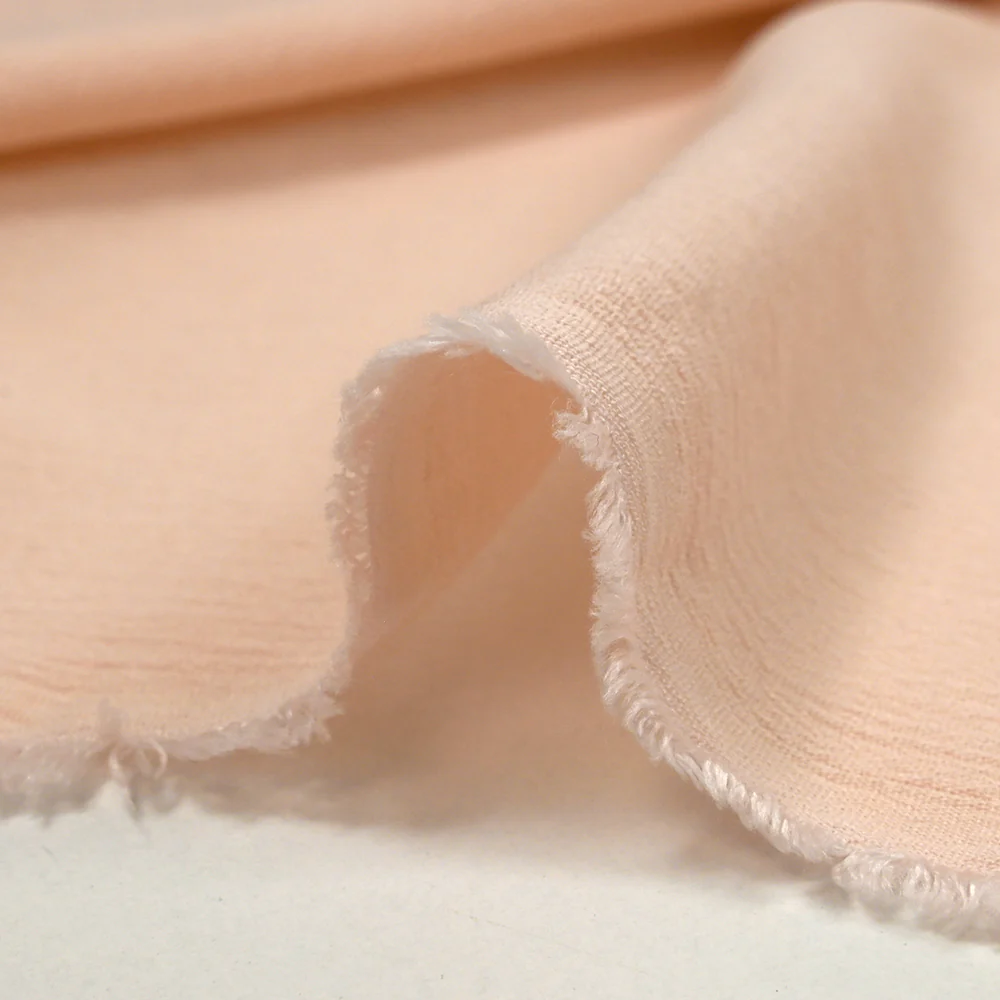 Crépon de viscose rose pâle - Image 4