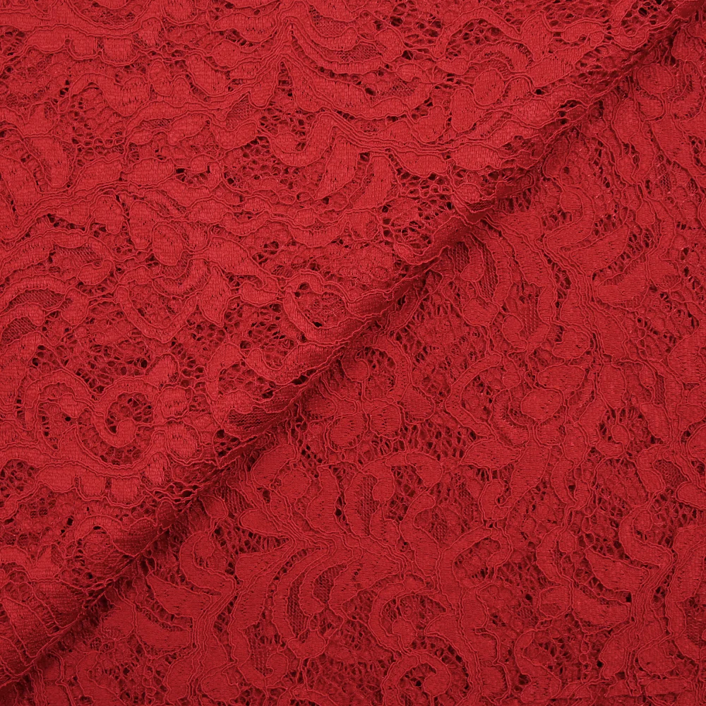 Dentelle festonnée Judith rouge - Image 5
