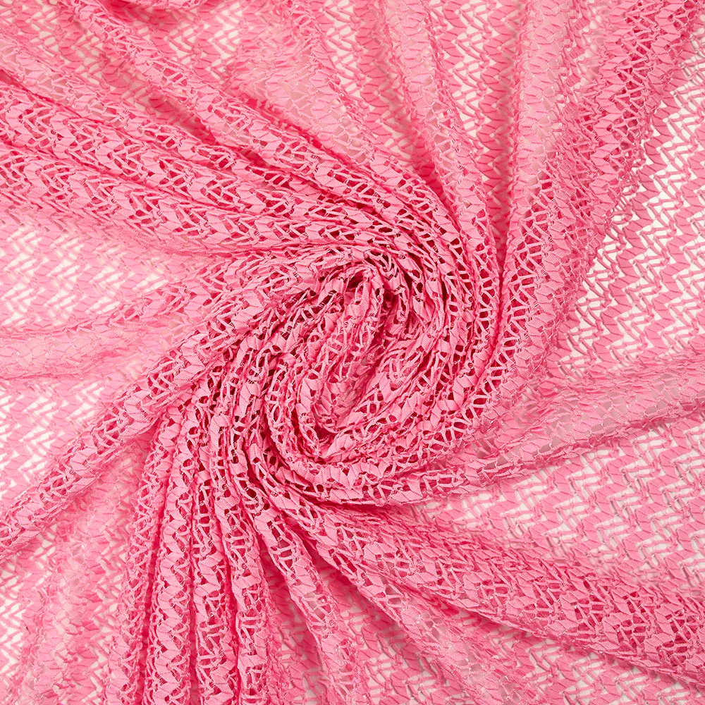 Dentelle graphique rose bonbon - Image 2
