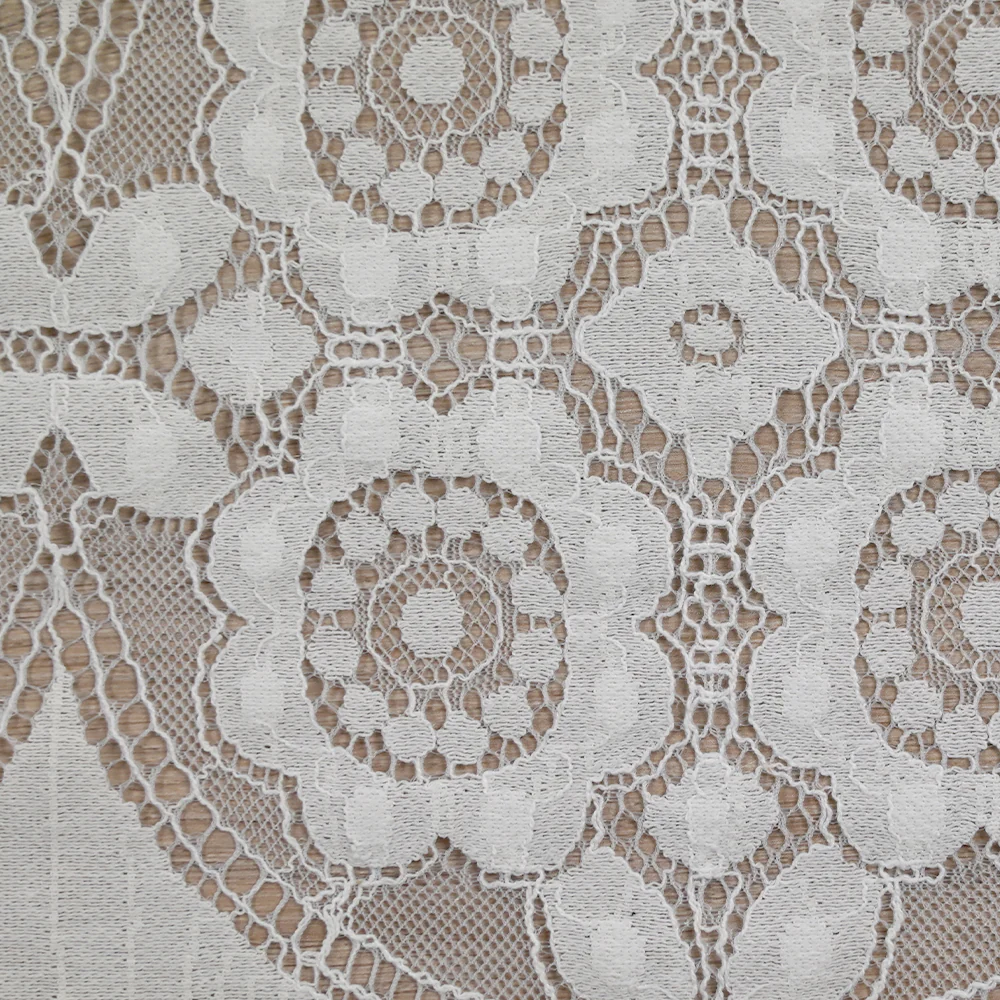 Dentelle polyester bohème blanc - Image 4