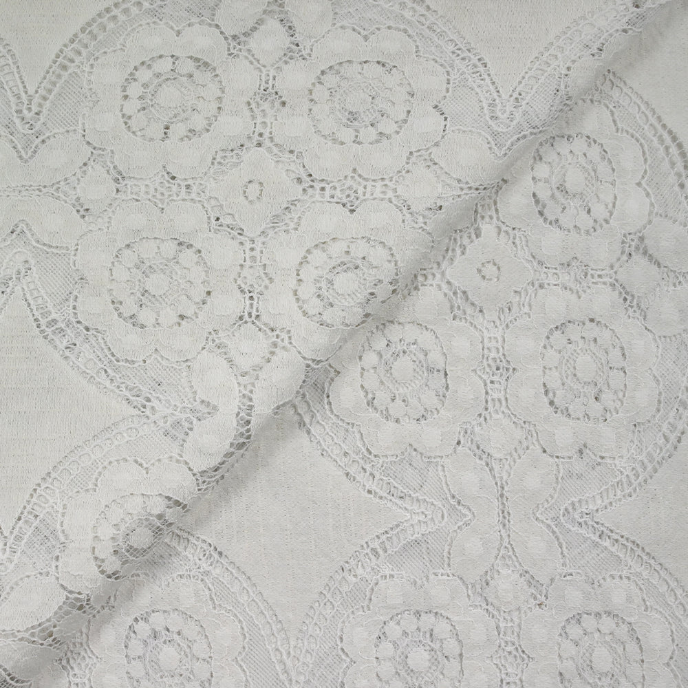 Dentelle polyester bohème blanc - Image 5