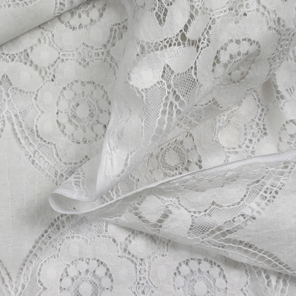 Dentelle polyester bohème blanc - Image 6