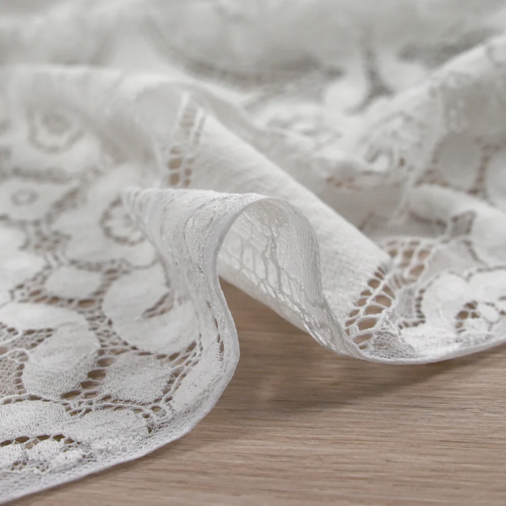 Dentelle polyester bohème blanc - Image 8