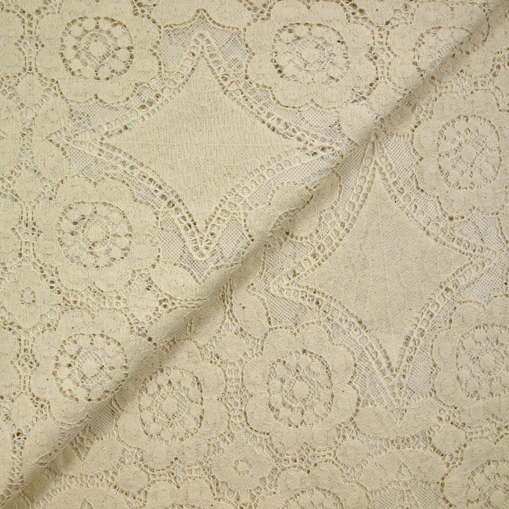 Dentelle polyester bohème sable - Image 5