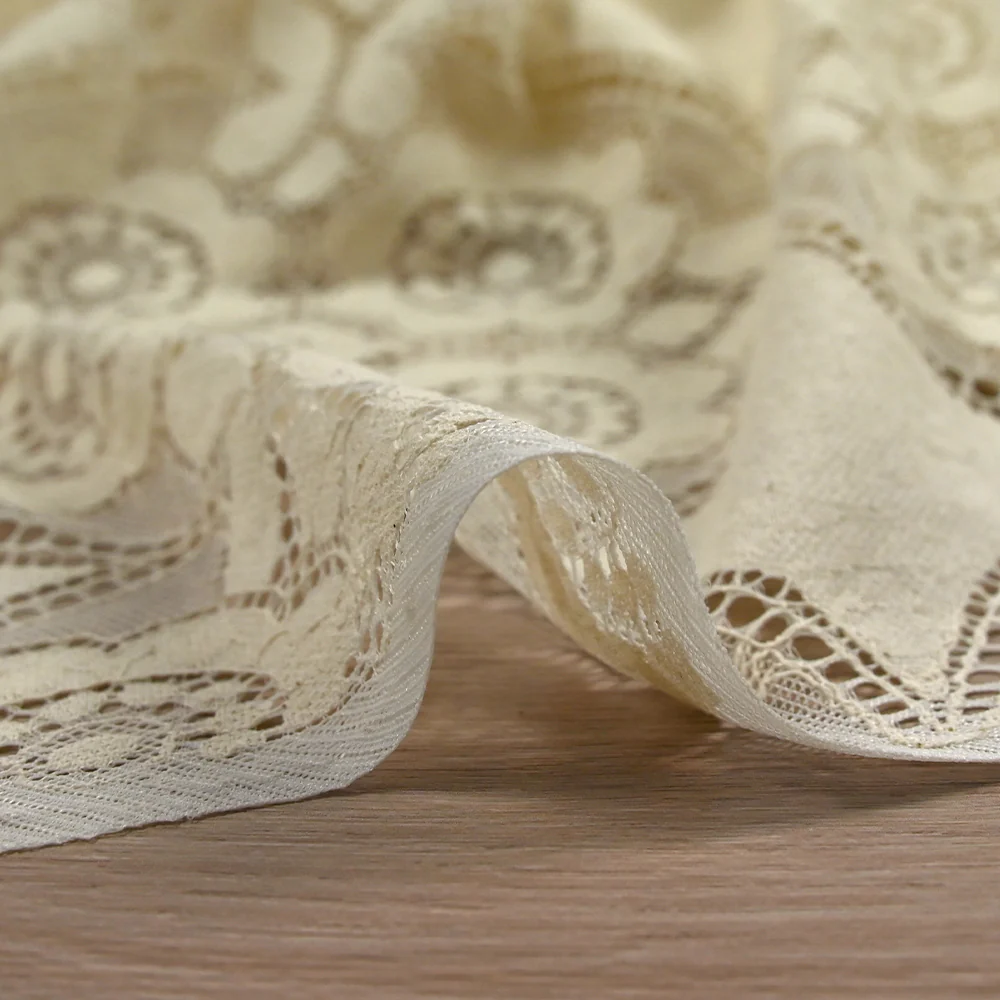 Dentelle polyester bohème sable - Image 8
