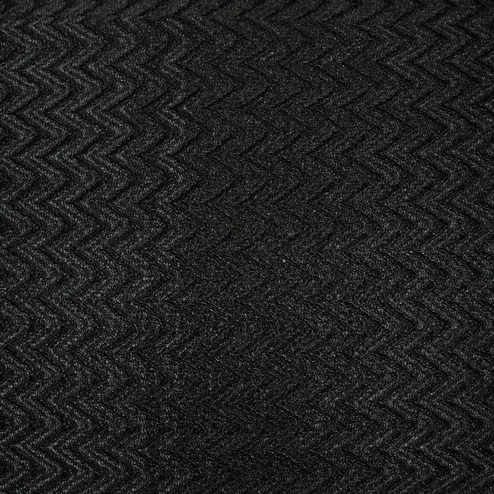 Dentelle polyester chevron noir fond noir - Image 4
