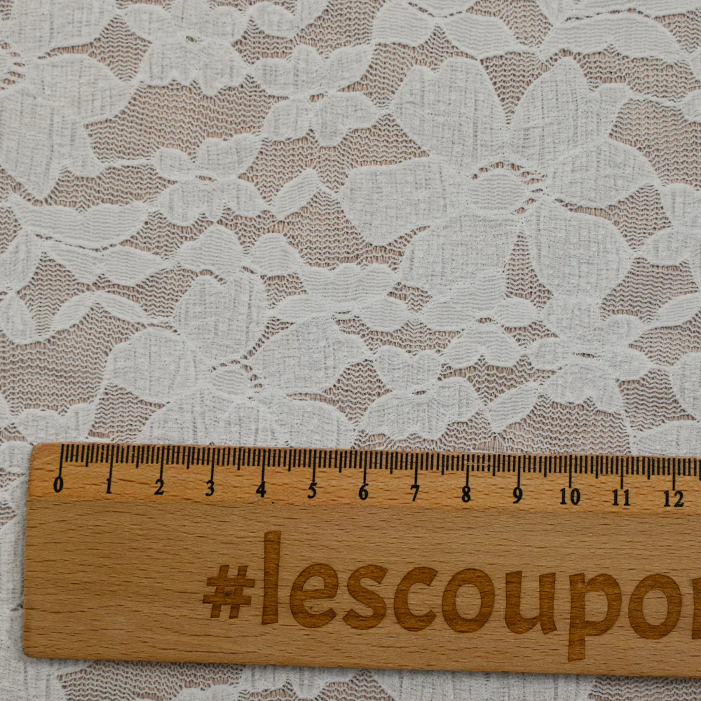 Dentelle polyester Isabelle blanc cassé - Image 3