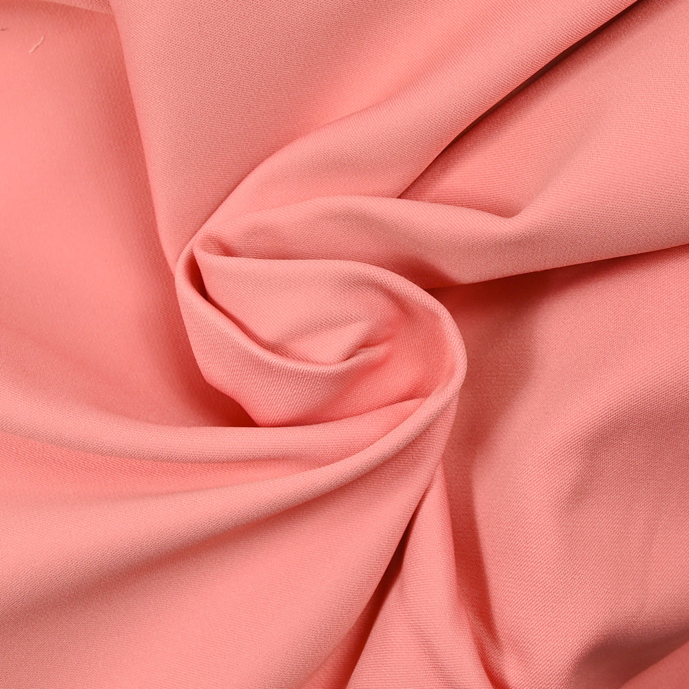 Double crĂȘpe de polyester rose - Image 2