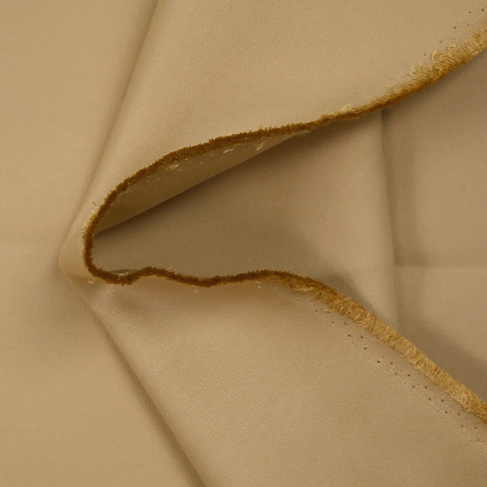 Double crêpe de soie sable - Image 4