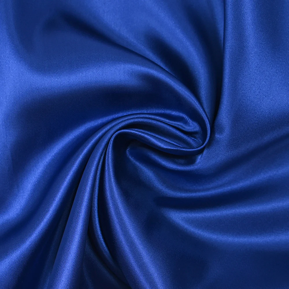Doublure satin polyester bleu électrique - Image 2