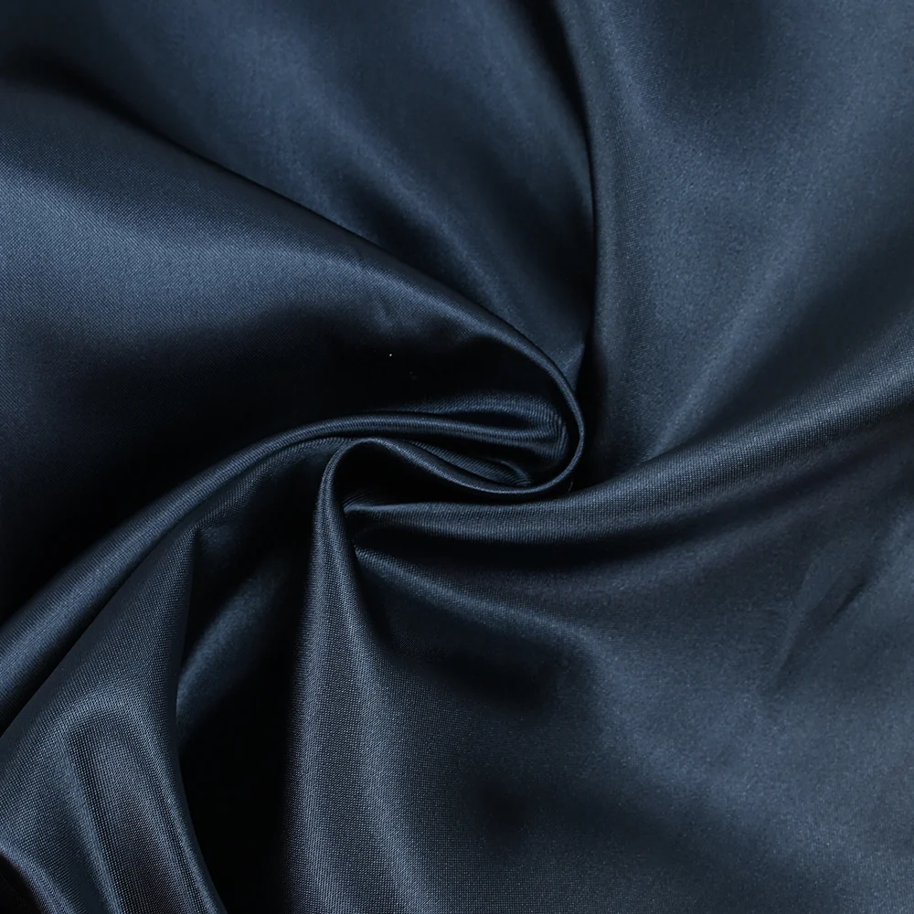 Doublure satin polyester bleu marine - Image 2